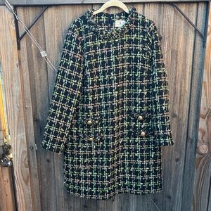 Tuckernuck Black and Gold tweed Jackie dress